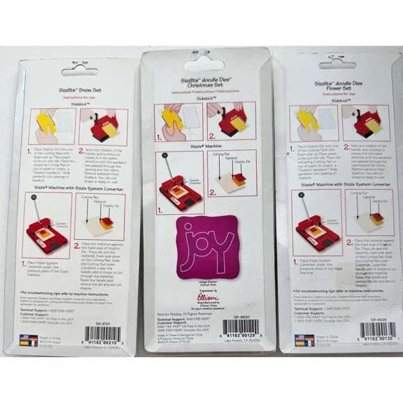 3 Sizzix Sizzlits Christmas Snow Flower 4 Pack Dies  9620 9701 9626 Scrapbooking - Picture 13 of 14